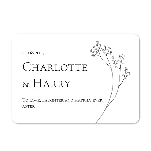 Enkla fotokort liggande rundade hörn 14,3 x 10 cm