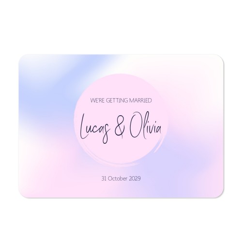 Faire-part 1 volet Paysage coins arrondis 14,3 x 10 cm Faire-part 1 volet Paysage coins arrondis 14,3 x 10 cm