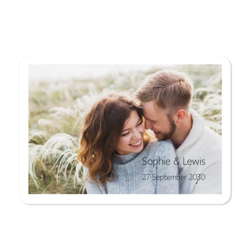 Single card landscape rounded corners 14,3 x 10 cm