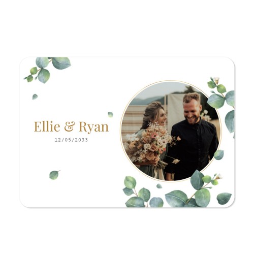 Single card landscape rounded corners 14,3 x 10 cm