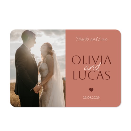 Single card landscape rounded corners 14,3 x 10 cm