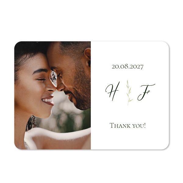 Single card landscape rounded corners 14,3 x 10 cm