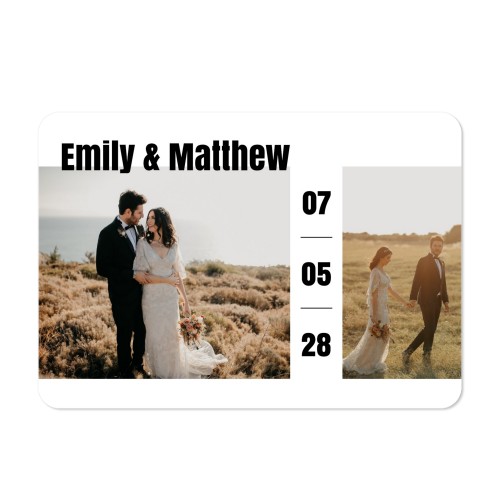 Single card landscape rounded corners 14,3 x 10 cm