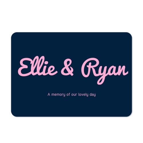 Single card landscape rounded corners 14,3 x 10 cm