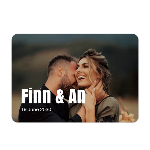 Grusskarte Querformat mit abgerundeten Ecken 14,3 x 10 cm