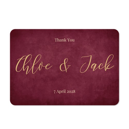 Single card landscape rounded corners 14,3 x 10 cm