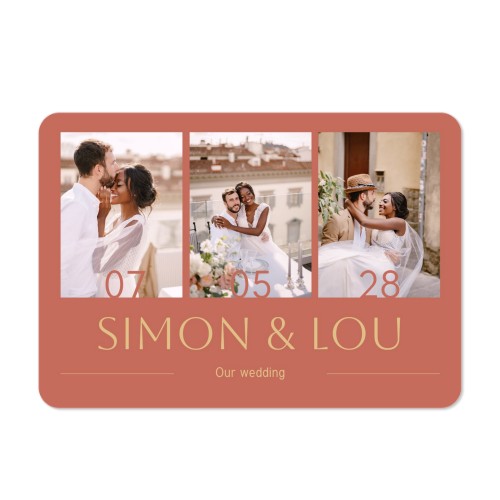 Enkla fotokort liggande rundade hörn 14,3 x 10 cm