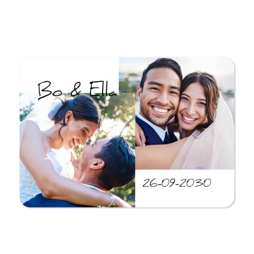 Single card landscape rounded corners 14,3 x 10 cm