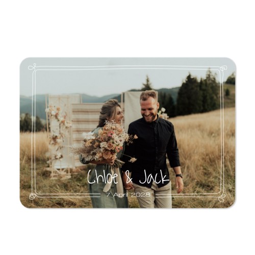 Single card landscape rounded corners 14,3 x 10 cm