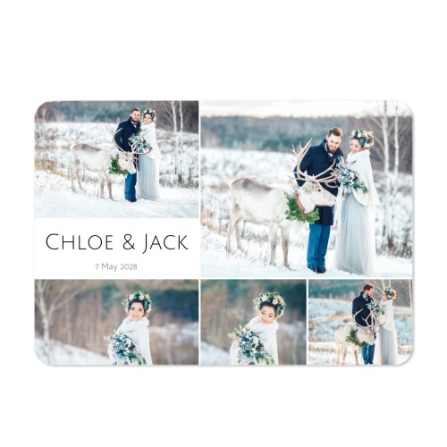 Single card landscape rounded corners 14,3 x 10 cm