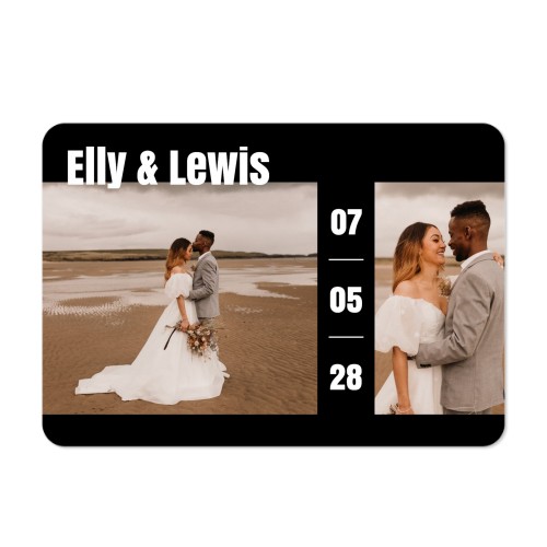 Single card landscape rounded corners 14,3 x 10 cm