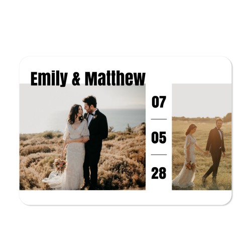 Single card landscape rounded corners 14,3 x 10 cm