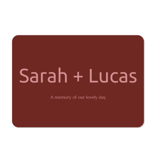 Single card landscape rounded corners 14,3 x 10 cm