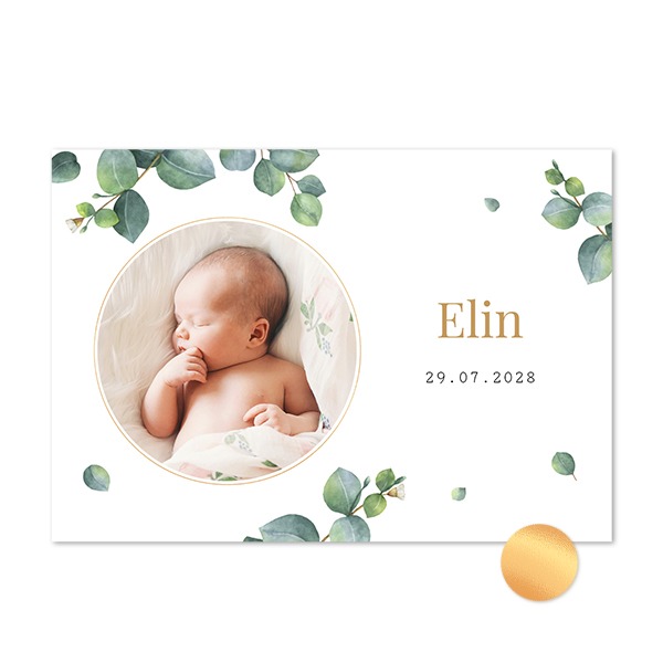 Gold Foil Photo Card Landscape 14,3 x 10 cm