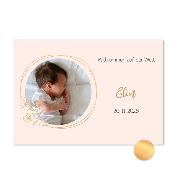 Gold Foil Photo Card Landscape 14,3 x 10 cm