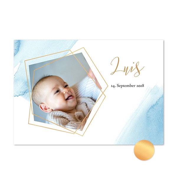 Gold Foil Photo Card Landscape 14,3 x 10 cm