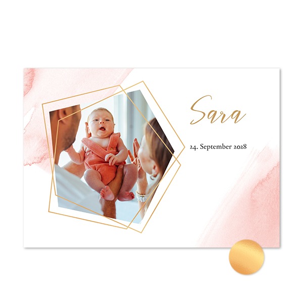 Gold Foil Photo Card Landscape 14,3 x 10 cm