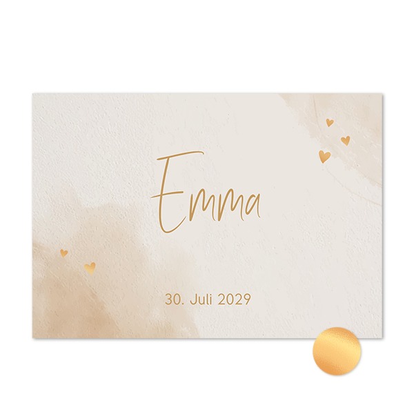 Gold Foil Photo Card Landscape 14,3 x 10 cm
