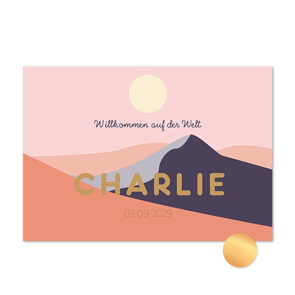 Gold Foil Photo Card Landscape 14,3 x 10 cm