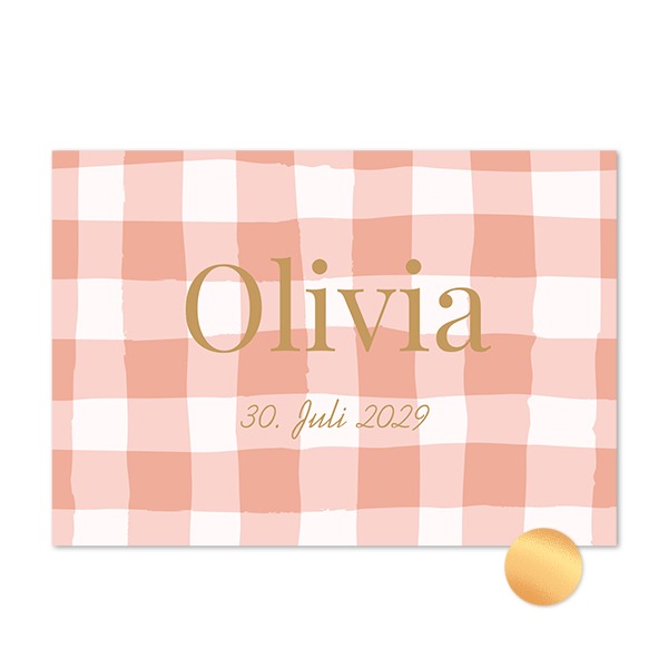 Gold Foil Photo Card Landscape 14,3 x 10 cm
