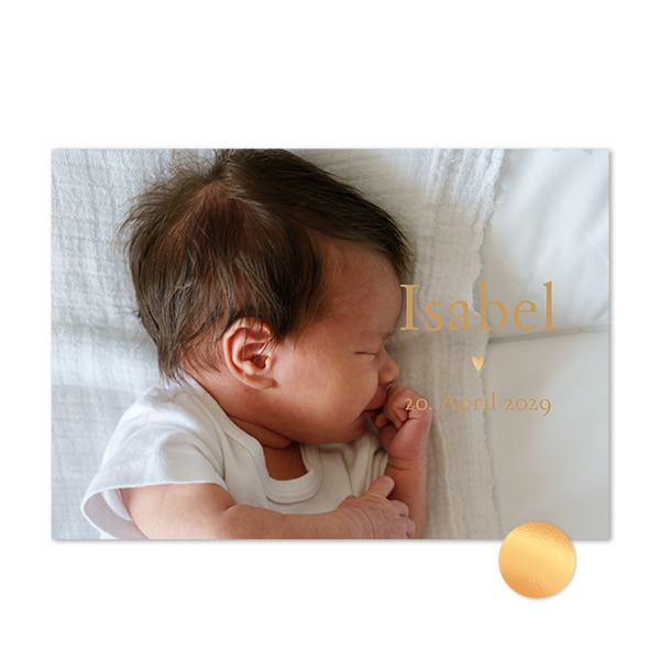 Gold Foil Photo Card Landscape 14,3 x 10 cm