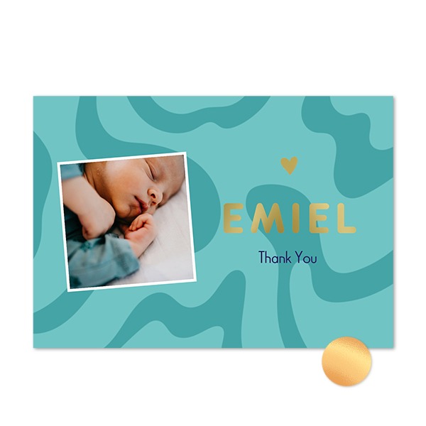 Gold Foil Photo Card Landscape 14,3 x 10 cm