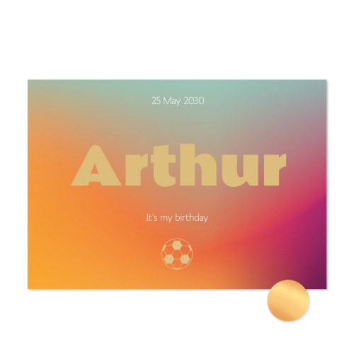 Kaart met goudfolie - liggend 14,3 x 10 cm