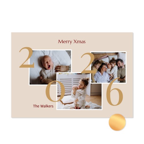 Gold Foil Photo Card Landscape 14,3 x 10 cm