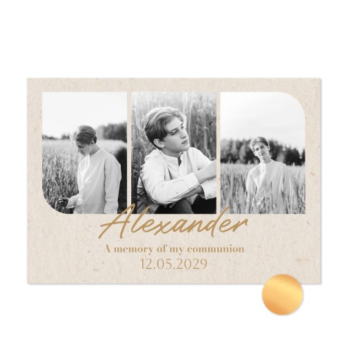 Gold Foil Photo Card Landscape 14,3 x 10 cm