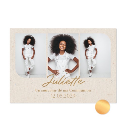 Carte avec dorure en relief - Paysage Carte avec dorure en relief - Paysage