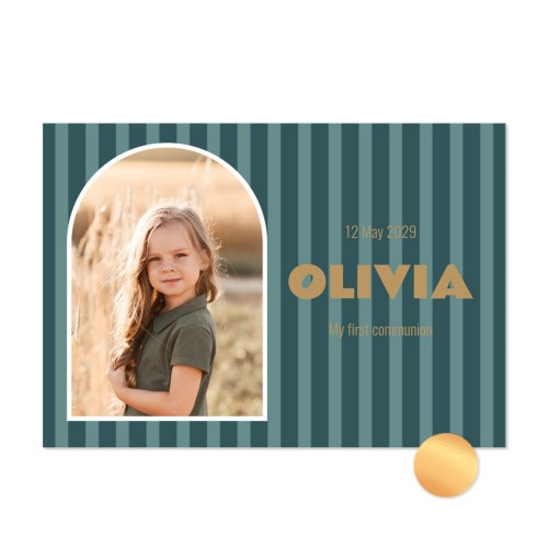 Gold Foil Photo Card Landscape 14,3 x 10 cm