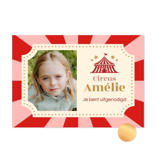 Kaart met goudfolie - liggend 14,3 x 10 cm Kaart met goudfolie - liggend 14,3 x 10 cm