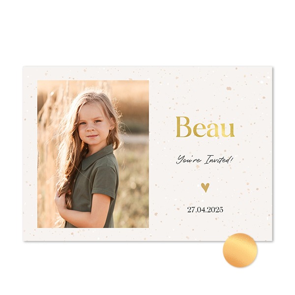 Gold Foil Photo Card Landscape 14,3 x 10 cm