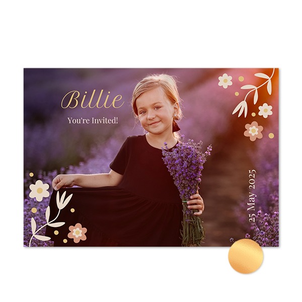 Gold Foil Photo Card Landscape 14,3 x 10 cm