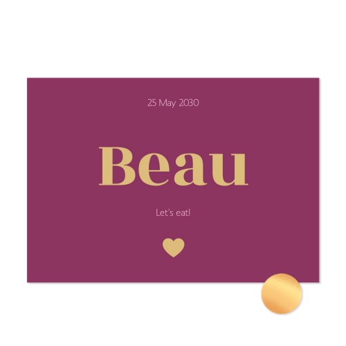 Carte avec dorure en relief - Paysage Carte avec dorure en relief - Paysage