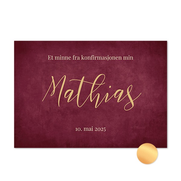 Fotokort med gullfolie - Liggende 14,3 x 10 cm Fotokort med gullfolie - Liggende 14,3 x 10 cm