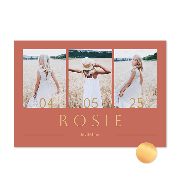 Gold Foil Photo Card Landscape 14,3 x 10 cm