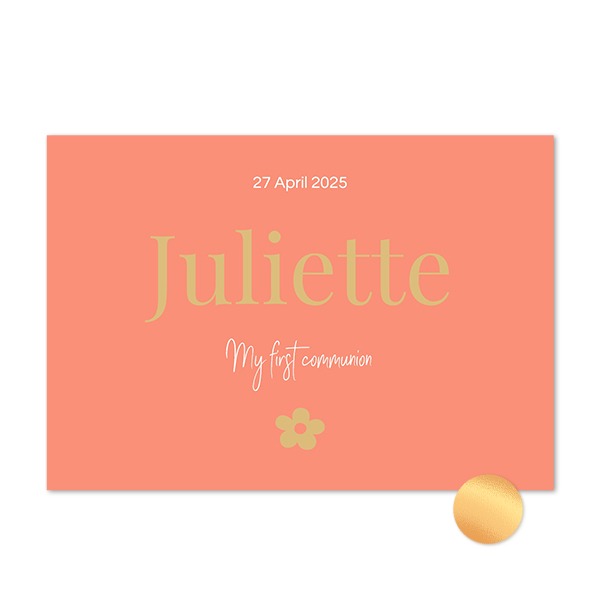 Gold Foil Photo Card Landscape 14,3 x 10 cm