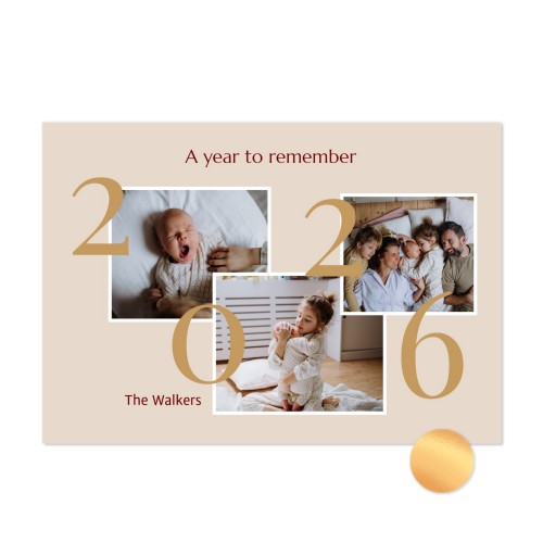 Carte avec dorure en relief - Paysage Carte avec dorure en relief - Paysage