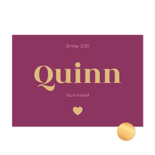 Kaart met goudfolie - liggend 14,3 x 10 cm