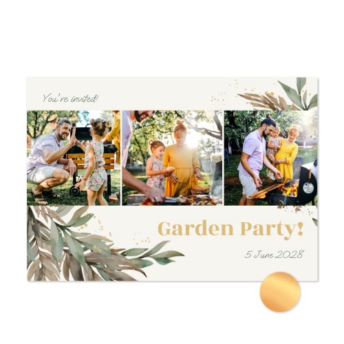 Gold Foil Photo Card Landscape 14,3 x 10 cm