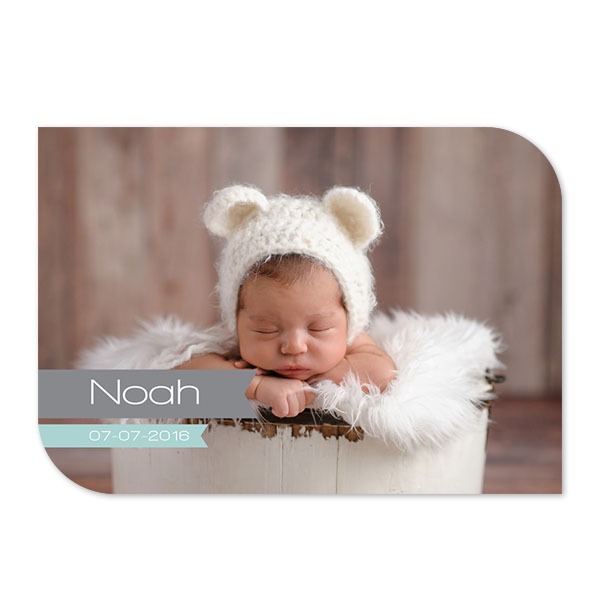 Grusskarte - Halbrunde Ecken Querformat 14,3 x 10 cm