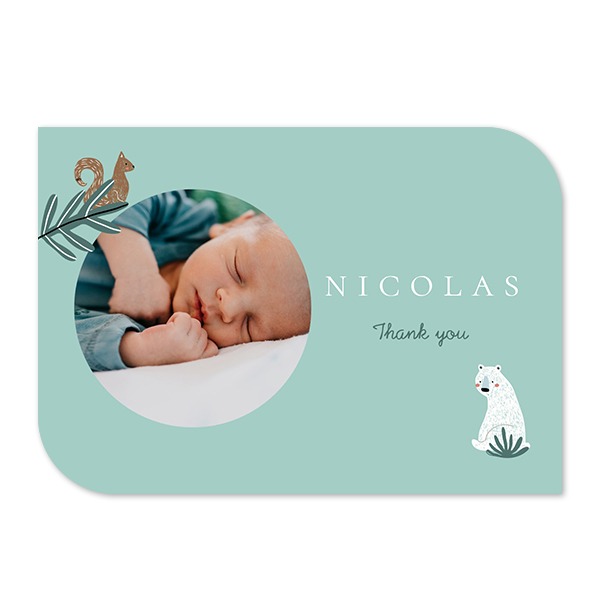 Single Card Half Rounded Horizontal 14,3 x 10 cm