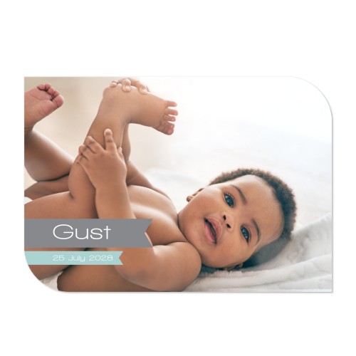 Grusskarte - Halbrunde Ecken Querformat 14,3 x 10 cm