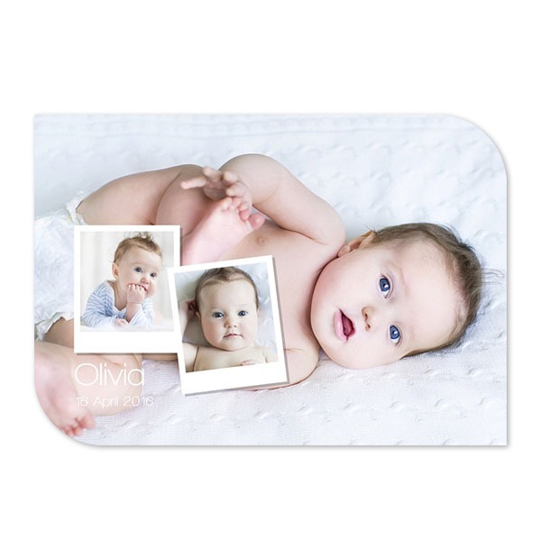 Grusskarte - Halbrunde Ecken Querformat 14,3 x 10 cm