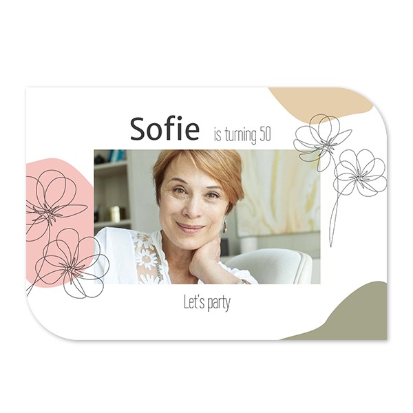 Single Card Half Rounded Horizontal 14,3 x 10 cm