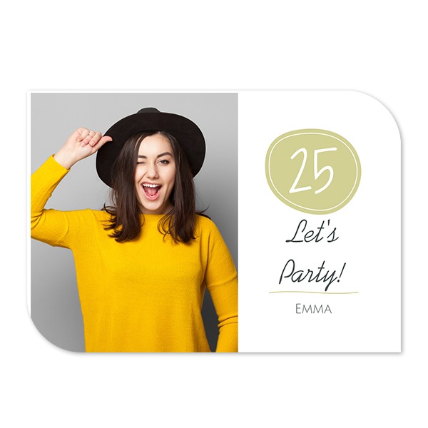 Faire-part 1 volet Bords ronds diagonale paysage 14,3 x 10 cm Faire-part 1 volet Bords ronds diagonale paysage 14,3 x 10 cm