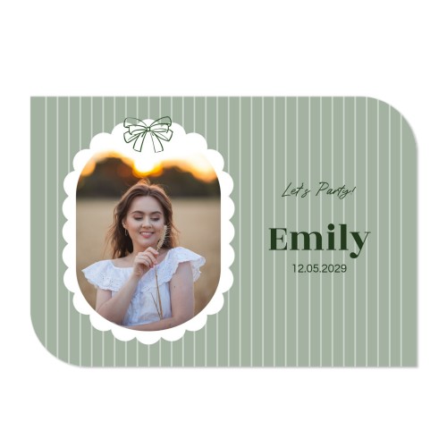 Single Card Half Rounded Horizontal 14,3 x 10 cm