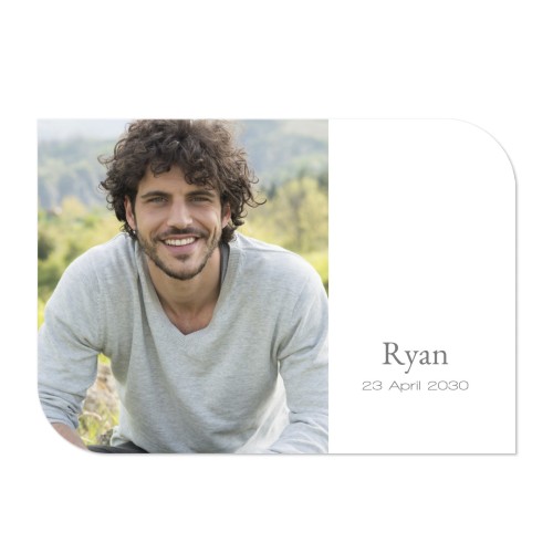 Grusskarte - Halbrunde Ecken Querformat 14,3 x 10 cm