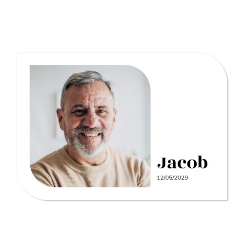 Fotokaart vleugel liggend 14,3 x 10 cm